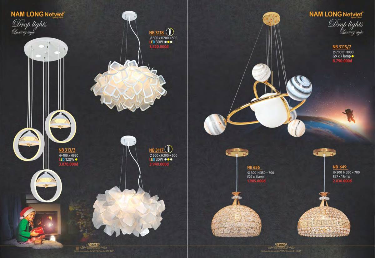 Đèn trang trí NAM LONG Catalogue và Bảng giá tại Bình Dương /Page 47